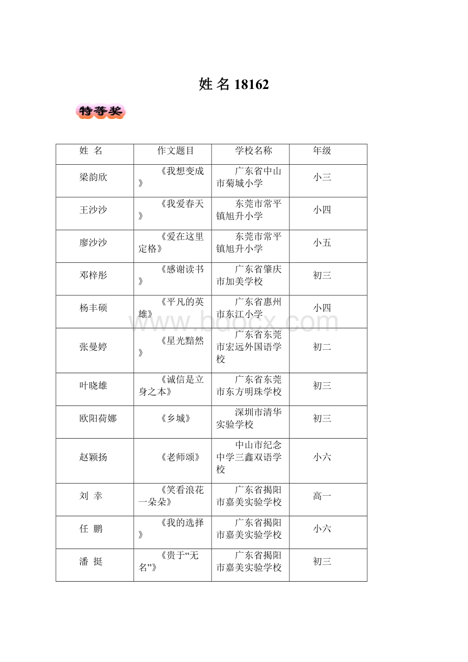 姓名18162文档格式.docx