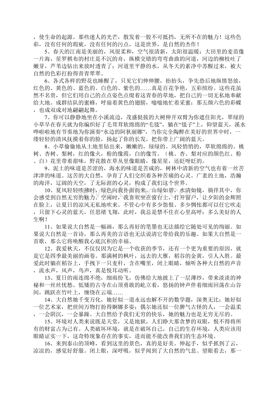 大自然的句子Word下载.docx_第2页