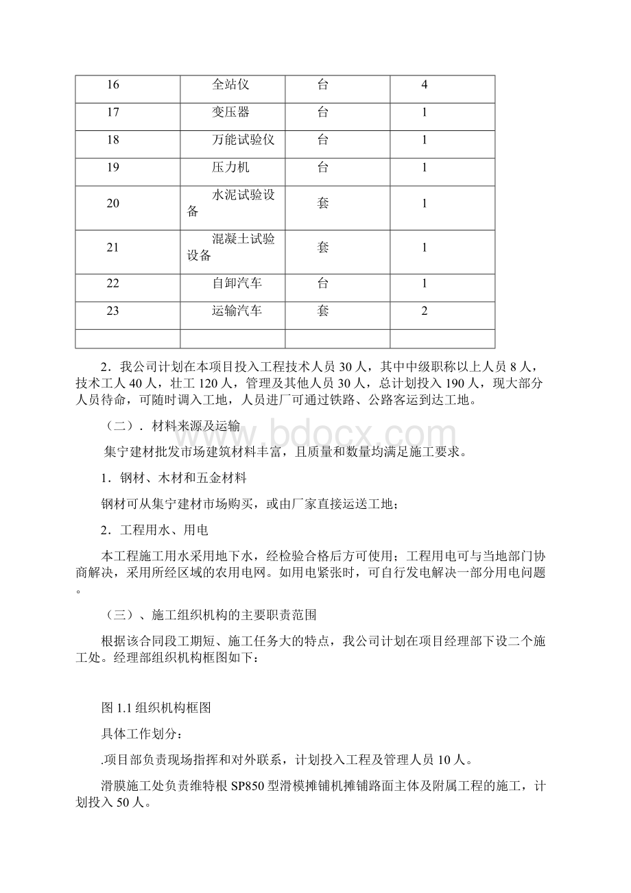 混凝土路面施工组织设计1文档格式.docx_第2页