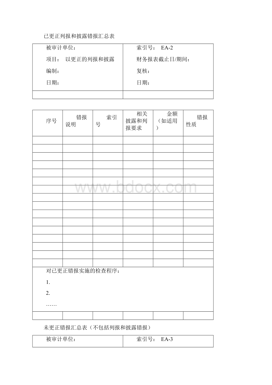 EA错报累积和评价表.docx_第3页