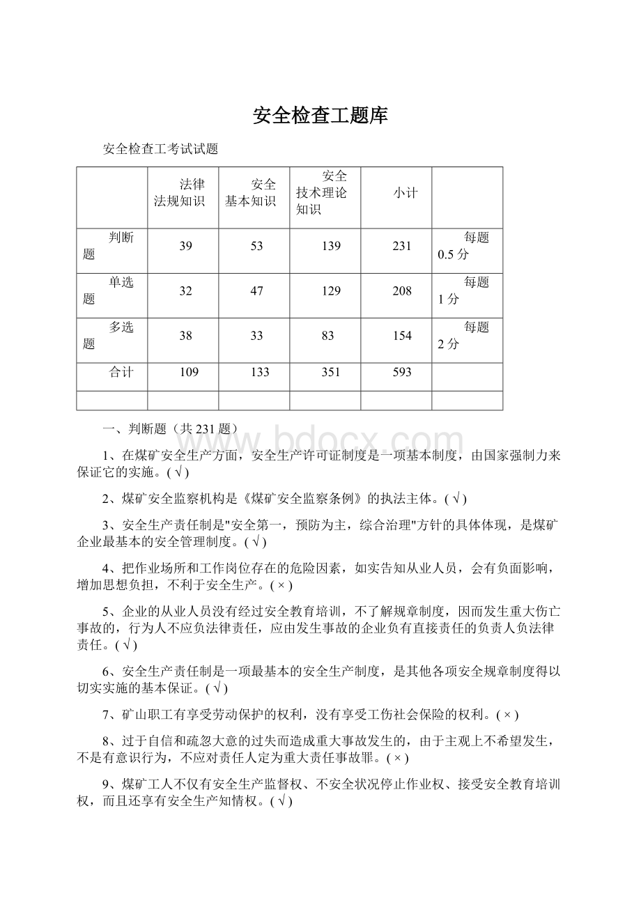 安全检查工题库.docx_第1页