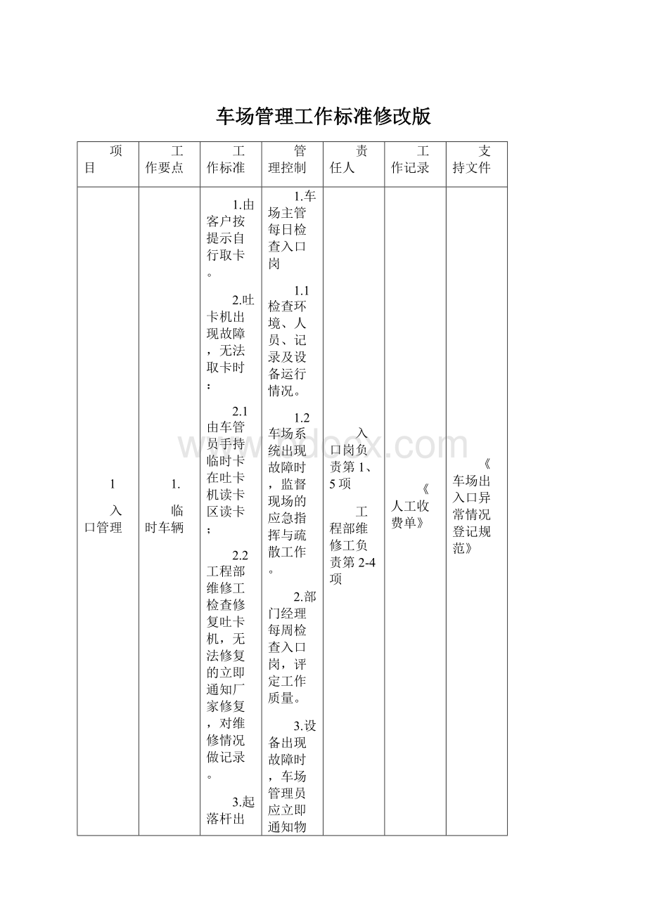 车场管理工作标准修改版.docx_第1页