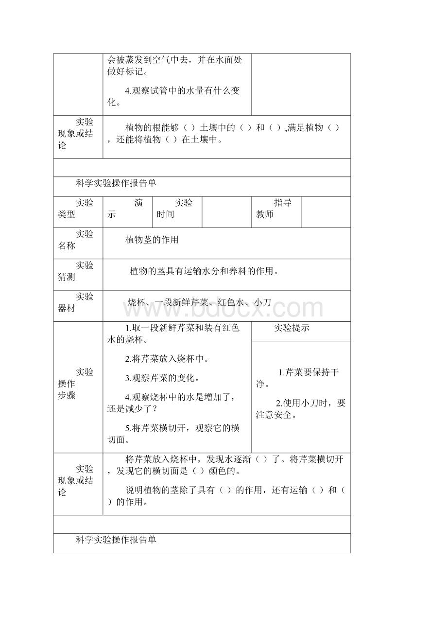 教科版三年级科学下全册实验报告单Word文件下载.docx_第3页