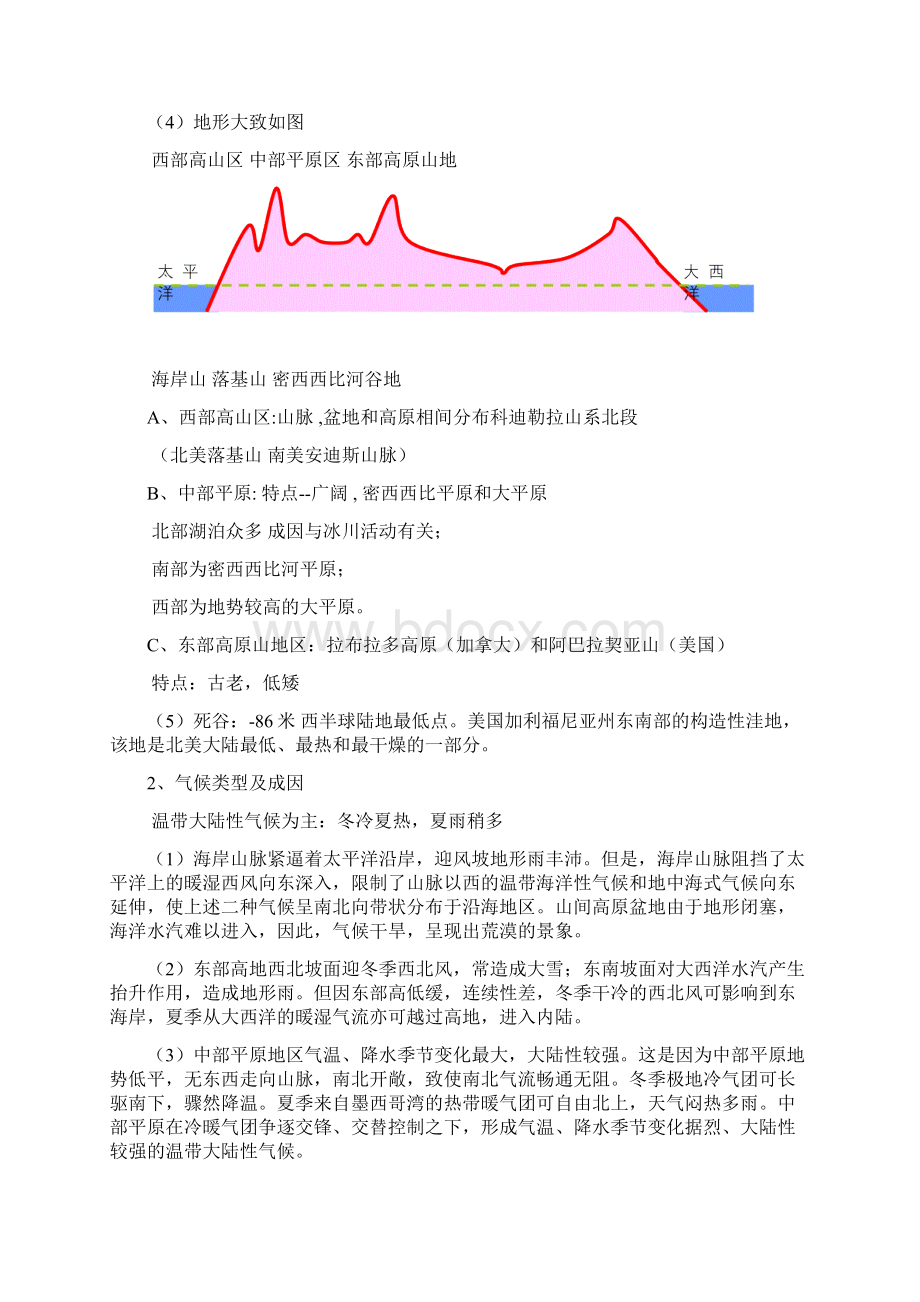 完整版区域地理北美洲部分Word文档下载推荐.docx_第2页