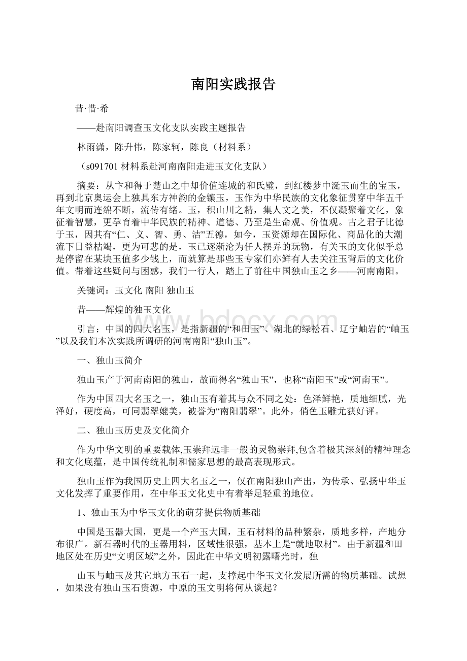 南阳实践报告文档格式.docx_第1页