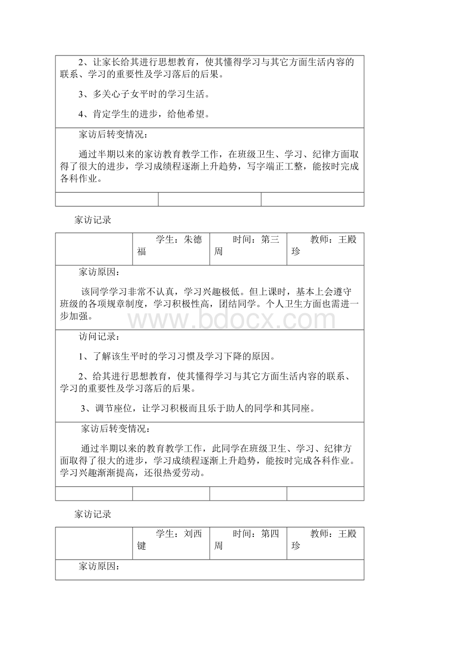 小学三年级家访记录.docx_第2页