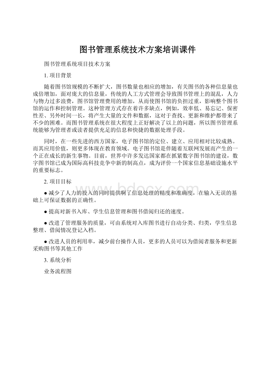 图书管理系统技术方案培训课件.docx_第1页