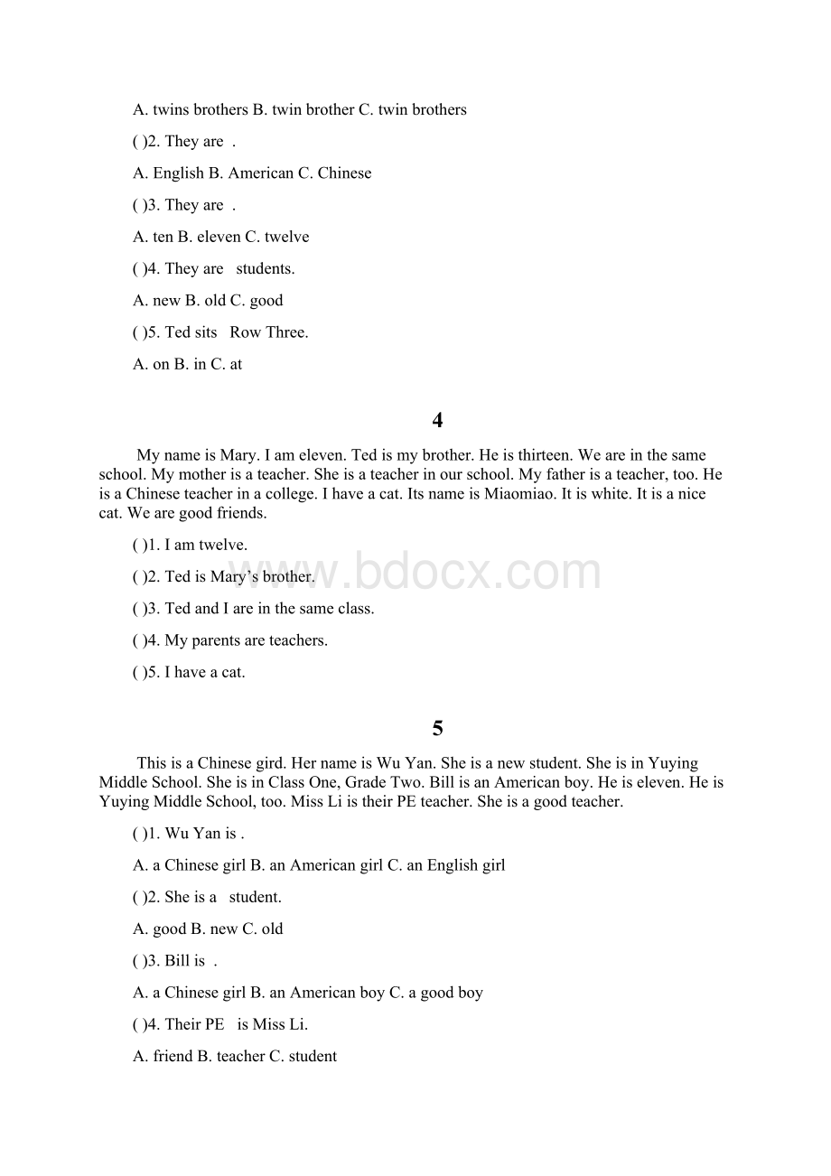 牛津5a五年级英语阅读理解专项训练Word文档下载推荐.docx_第2页