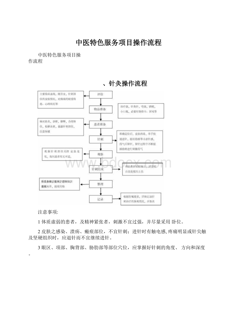 中医特色服务项目操作流程Word文档格式.docx