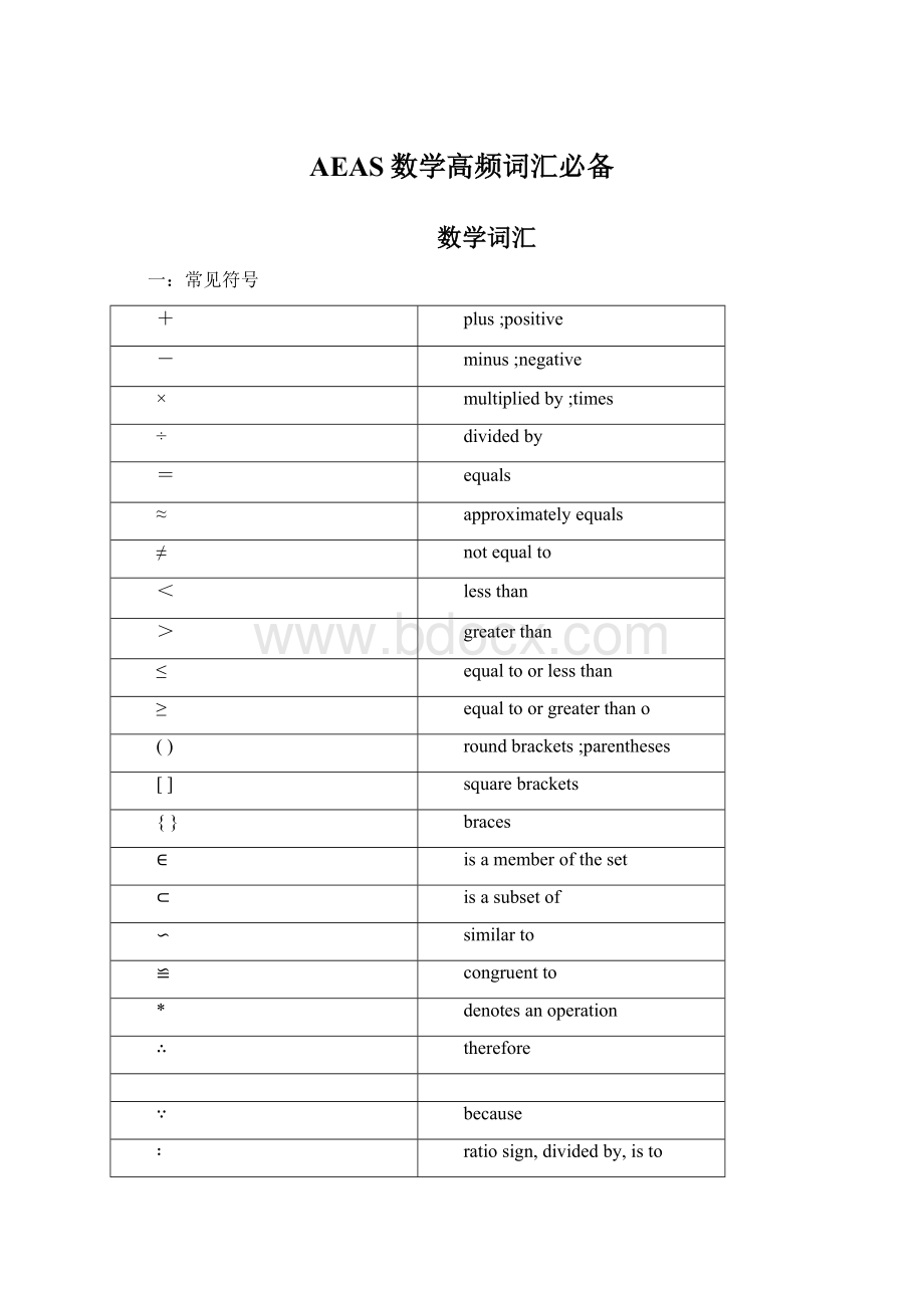 AEAS数学高频词汇必备.docx_第1页