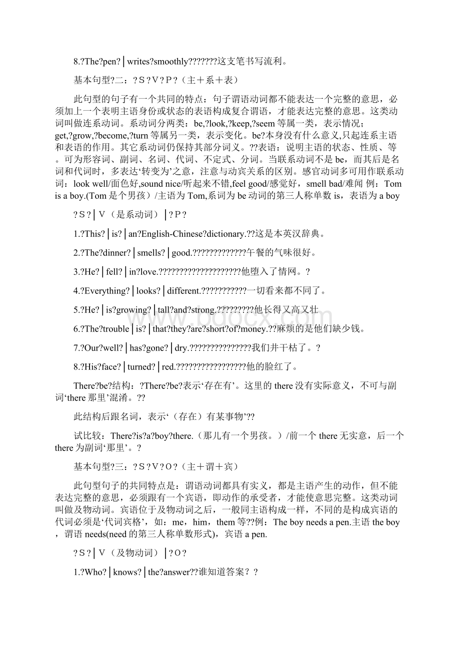 英语句子成分和练习题及答案.docx_第2页