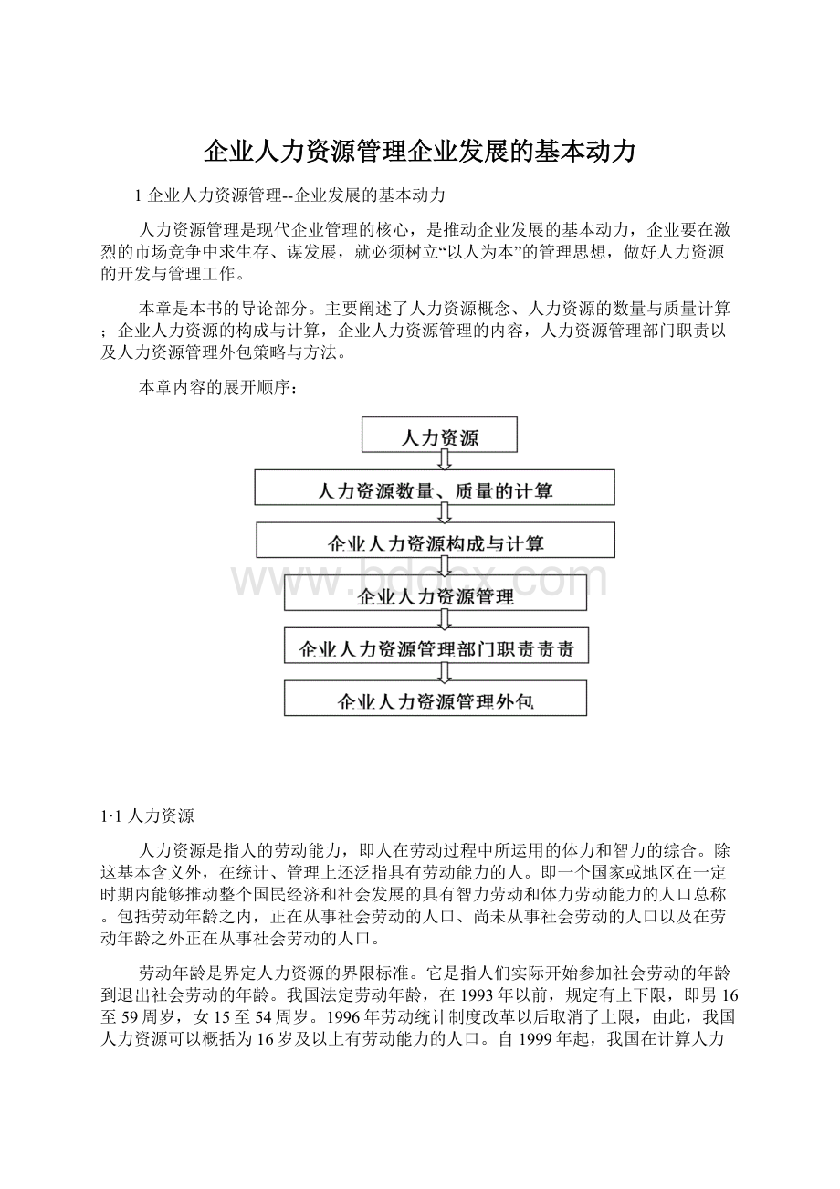 企业人力资源管理企业发展的基本动力文档格式.docx_第1页