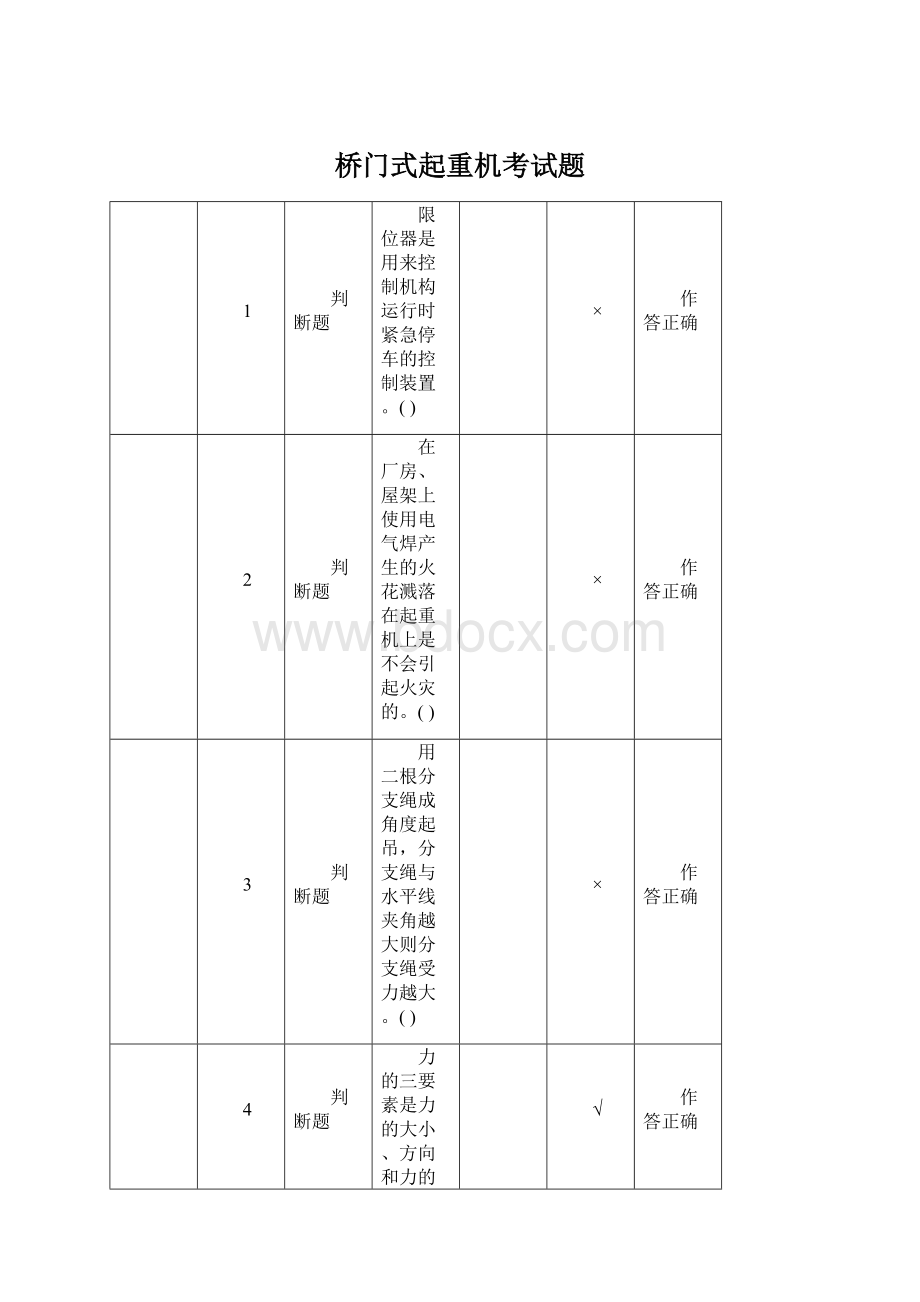 桥门式起重机考试题Word文档下载推荐.docx_第1页