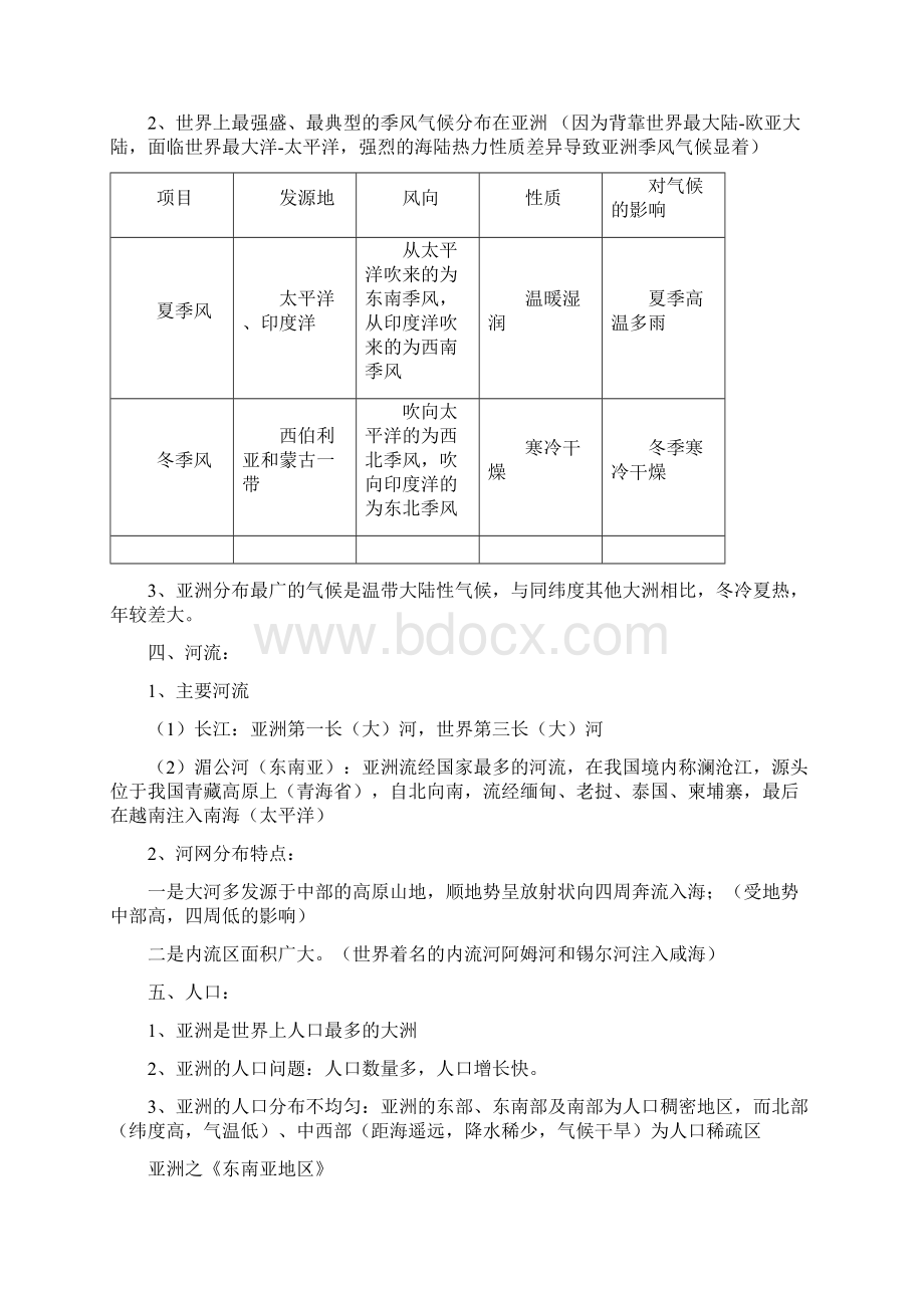 七年年级下册地理复习提纲文档格式.docx_第2页