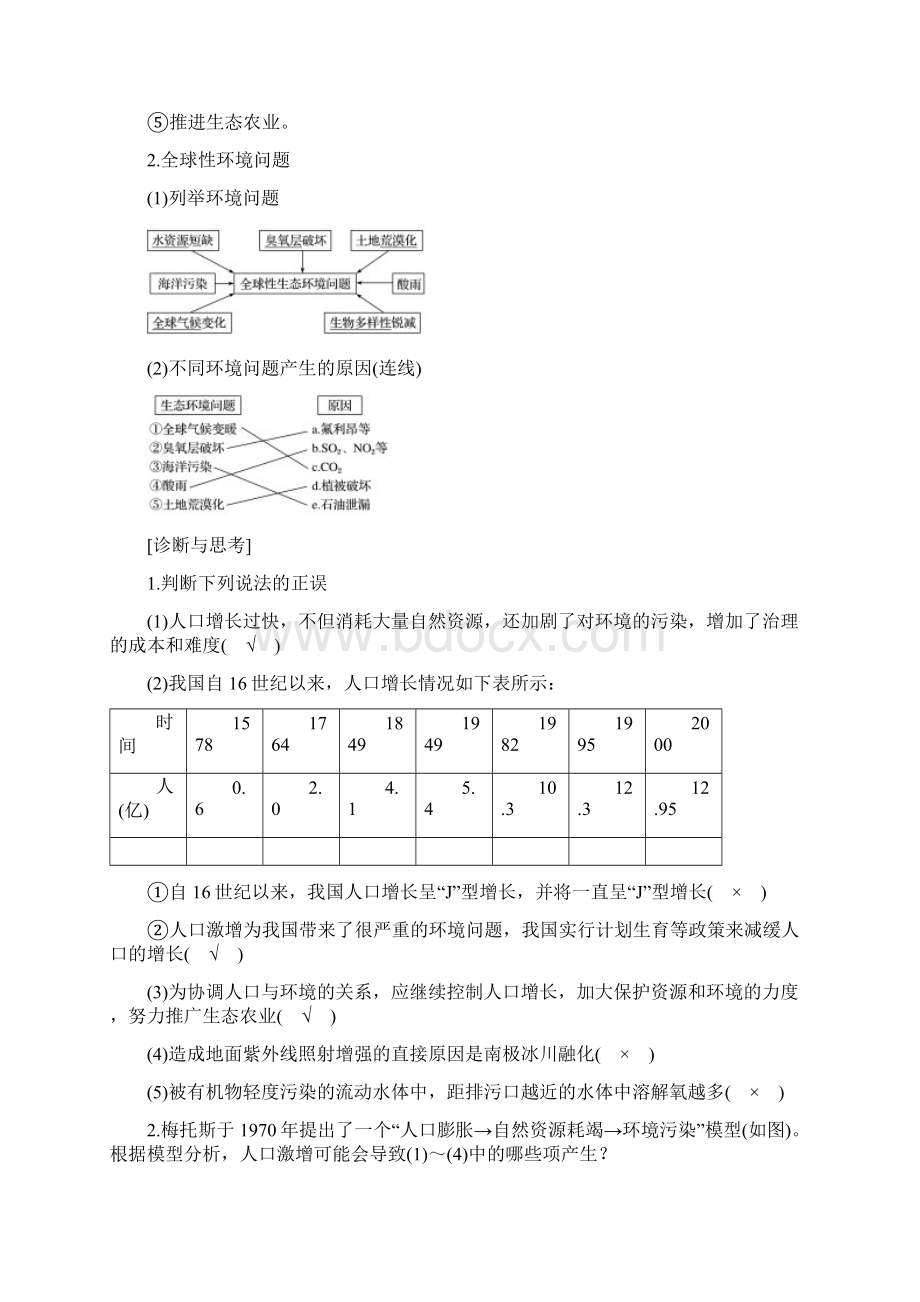 步步高全国通用版高考生物一轮复习 第九单元 生物与环境 第36讲 生态环境的保护 新人教版文档格式.docx_第2页