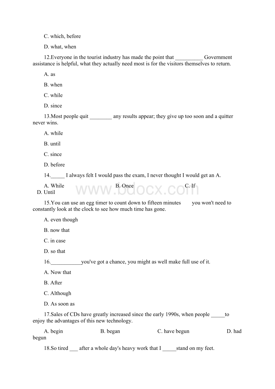 高三英语一轮复习语法专题状语从句专练Word下载.docx_第3页