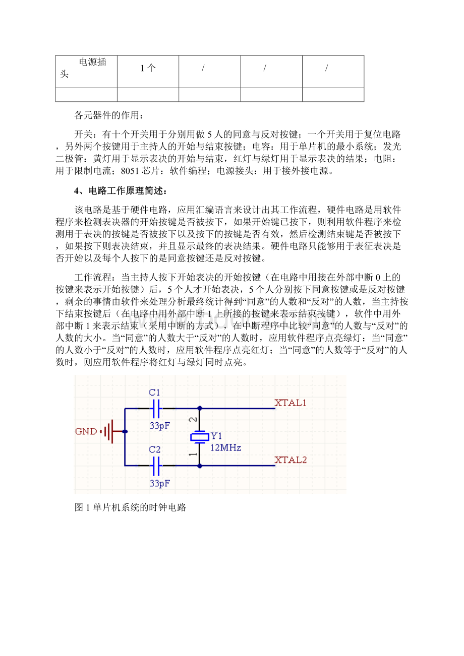 单片机课程设计报告五人表决器.docx_第3页