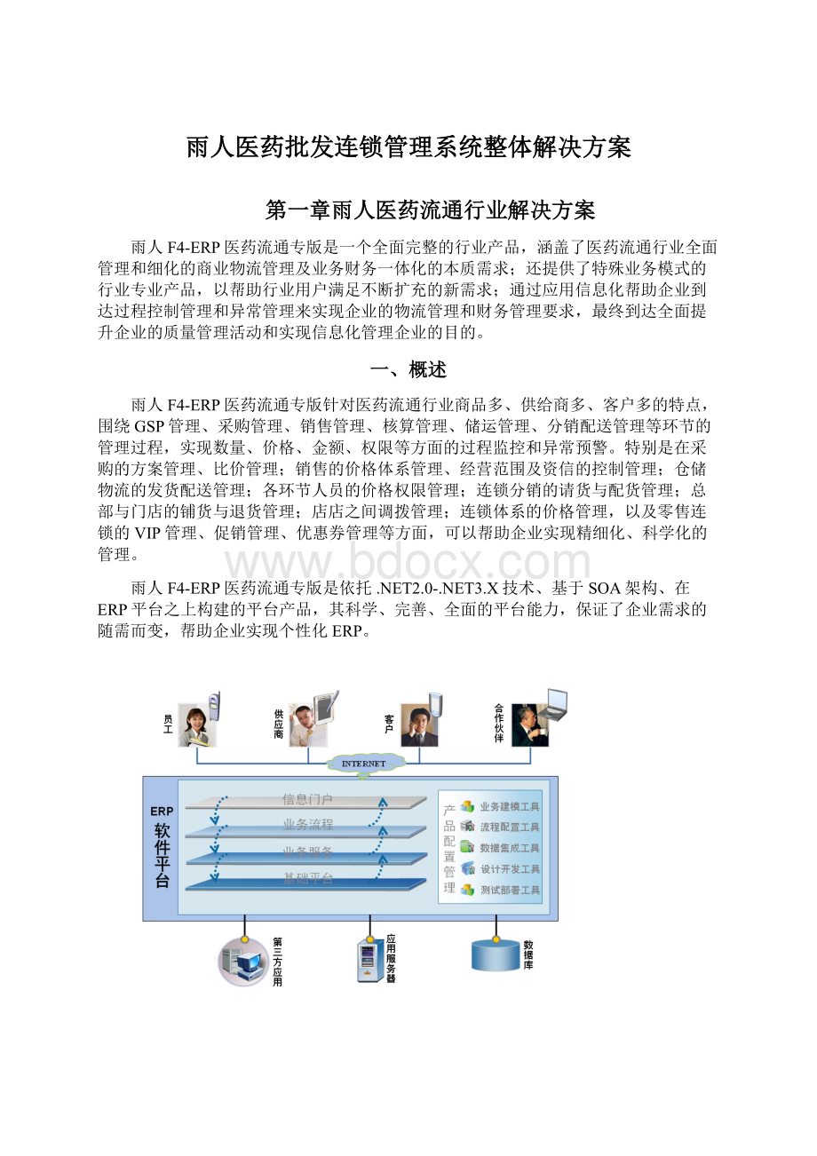 雨人医药批发连锁管理系统整体解决方案Word格式文档下载.docx