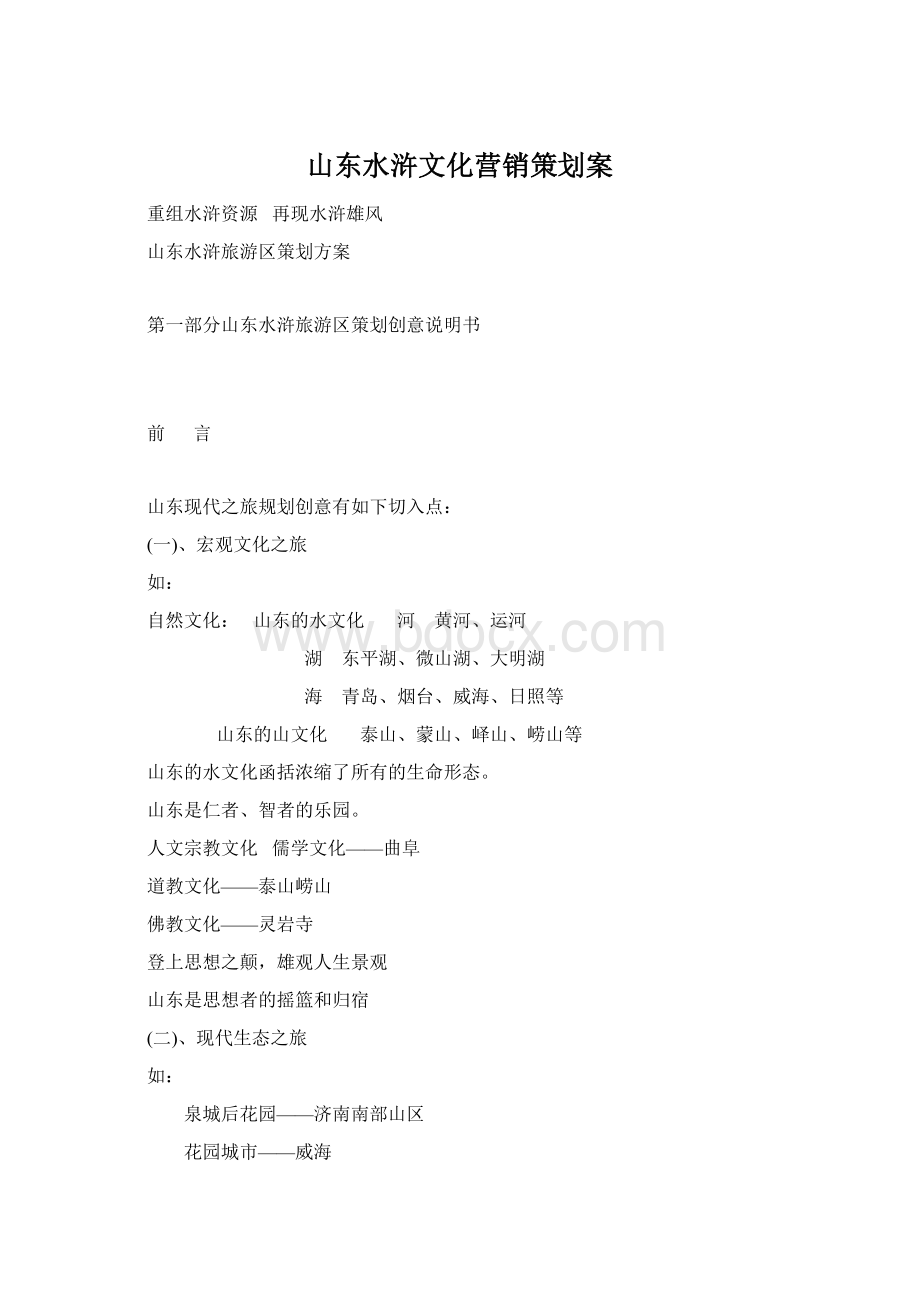 山东水浒文化营销策划案.docx_第1页