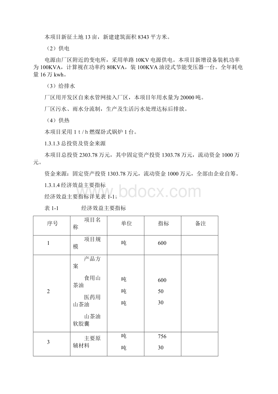 年产600吨山茶油项目可行性研究报告.docx_第2页