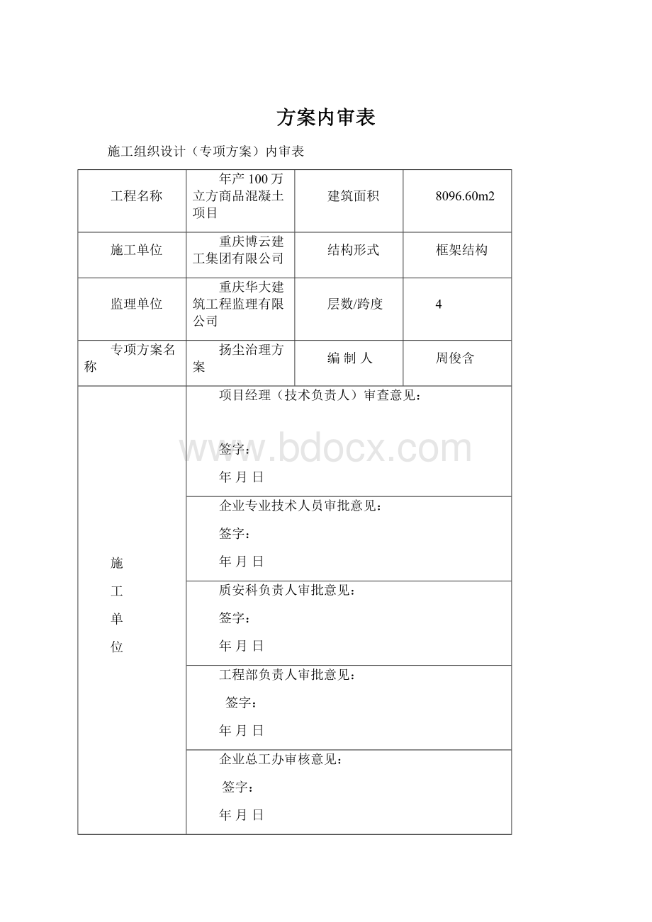 方案内审表Word下载.docx