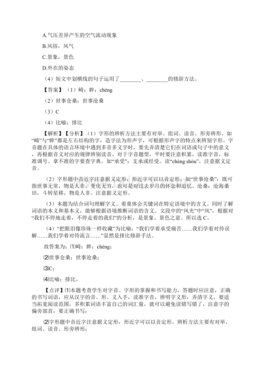 新部编中考 语文修辞手法及运用练习题及解析.docx_第3页