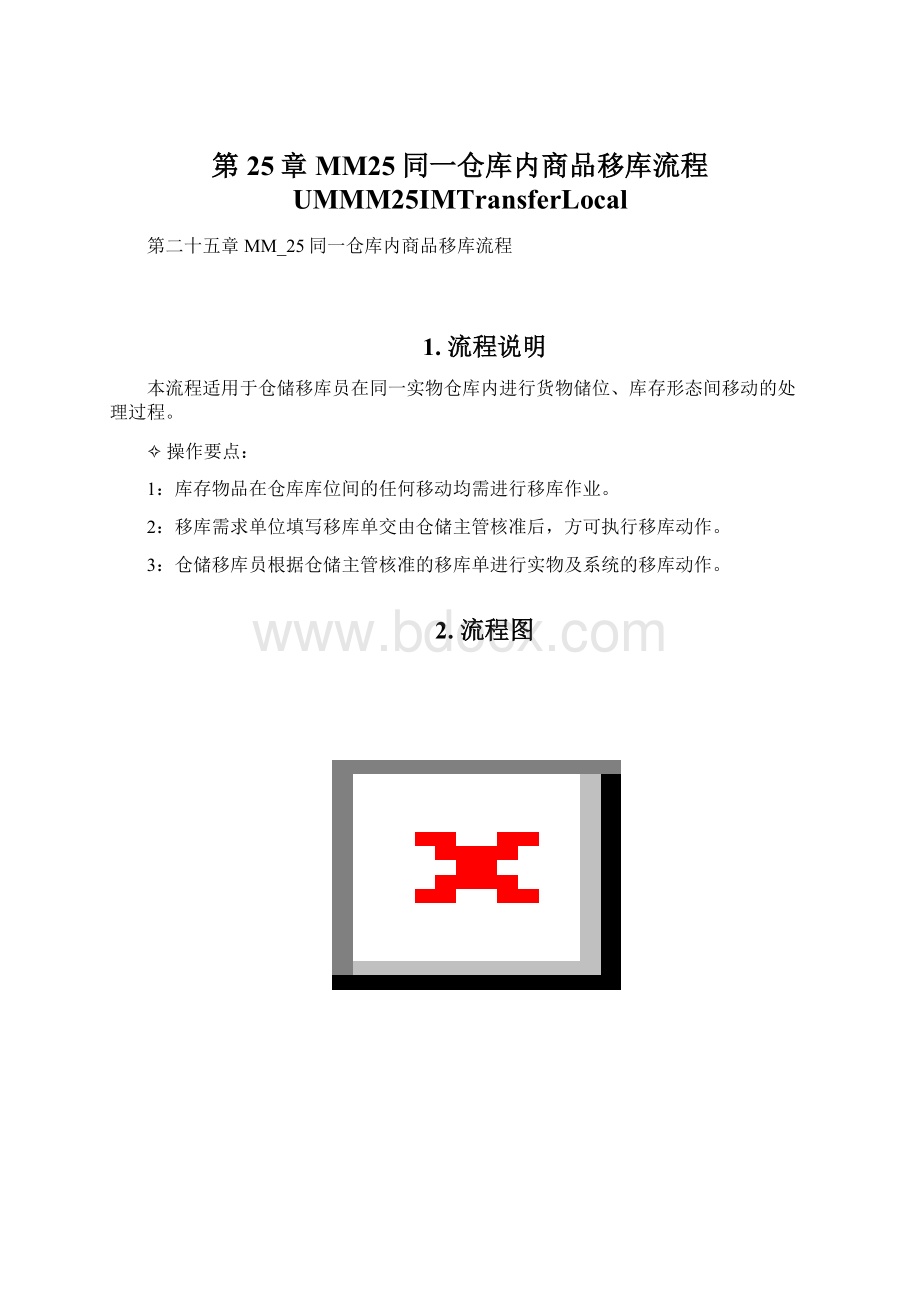 第25章 MM25同一仓库内商品移库流程 UMMM25IMTransferLocalWord文档下载推荐.docx