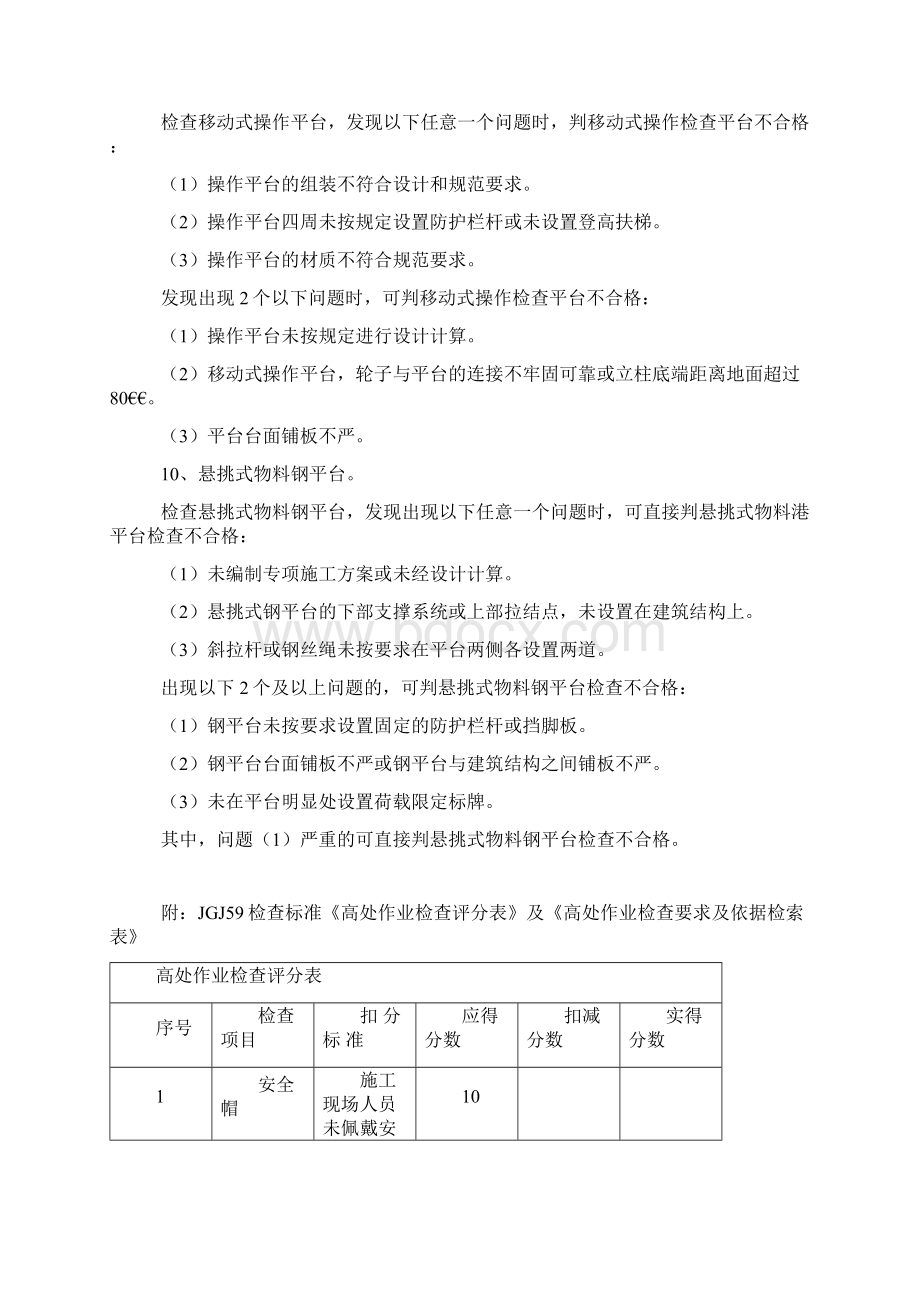 高处作业隐患及检查依据检索.docx_第3页