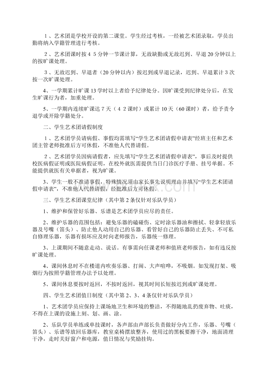 学生艺术团奖惩管理制度完整.docx_第2页