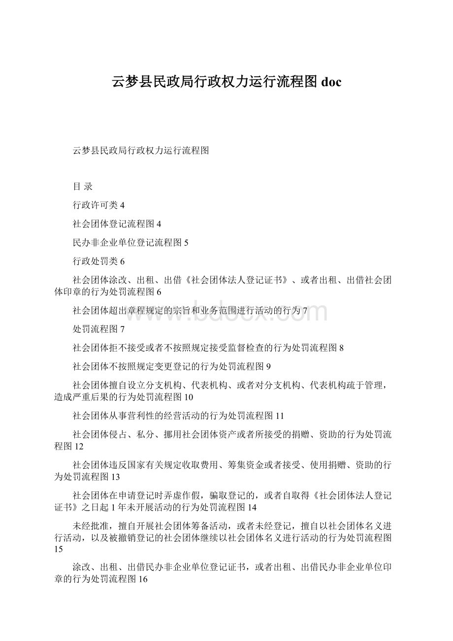 云梦县民政局行政权力运行流程图docWord文档下载推荐.docx_第1页