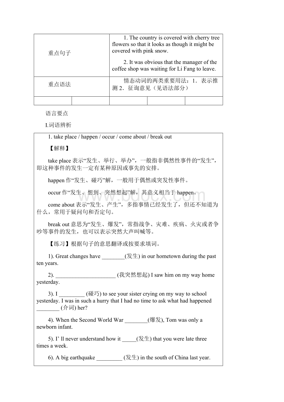 人教版高中英语必修三unit1知识点汇总及练习.docx_第3页