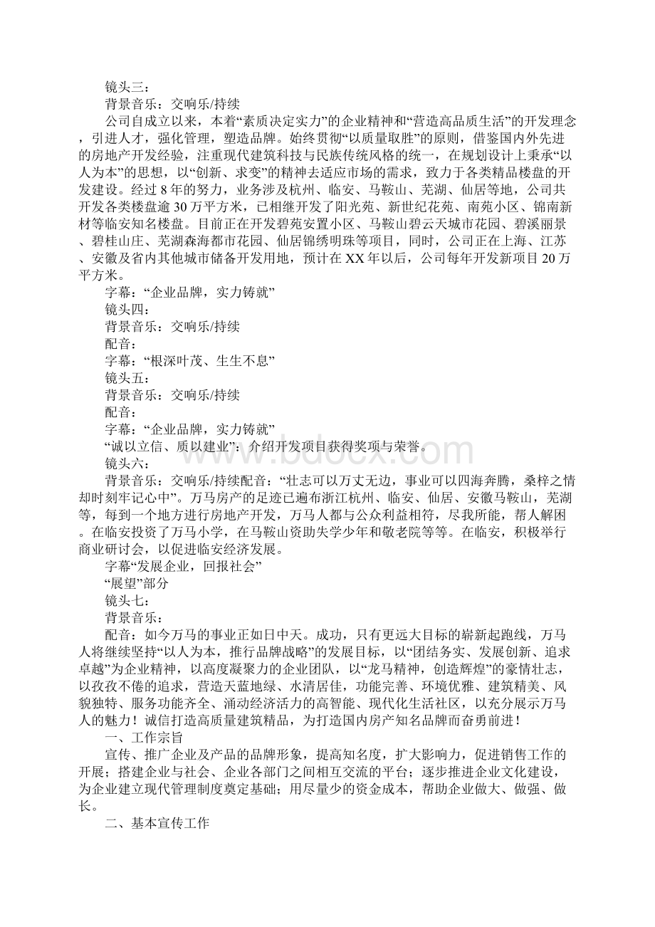 企业宣传片策划书文档格式.docx_第3页