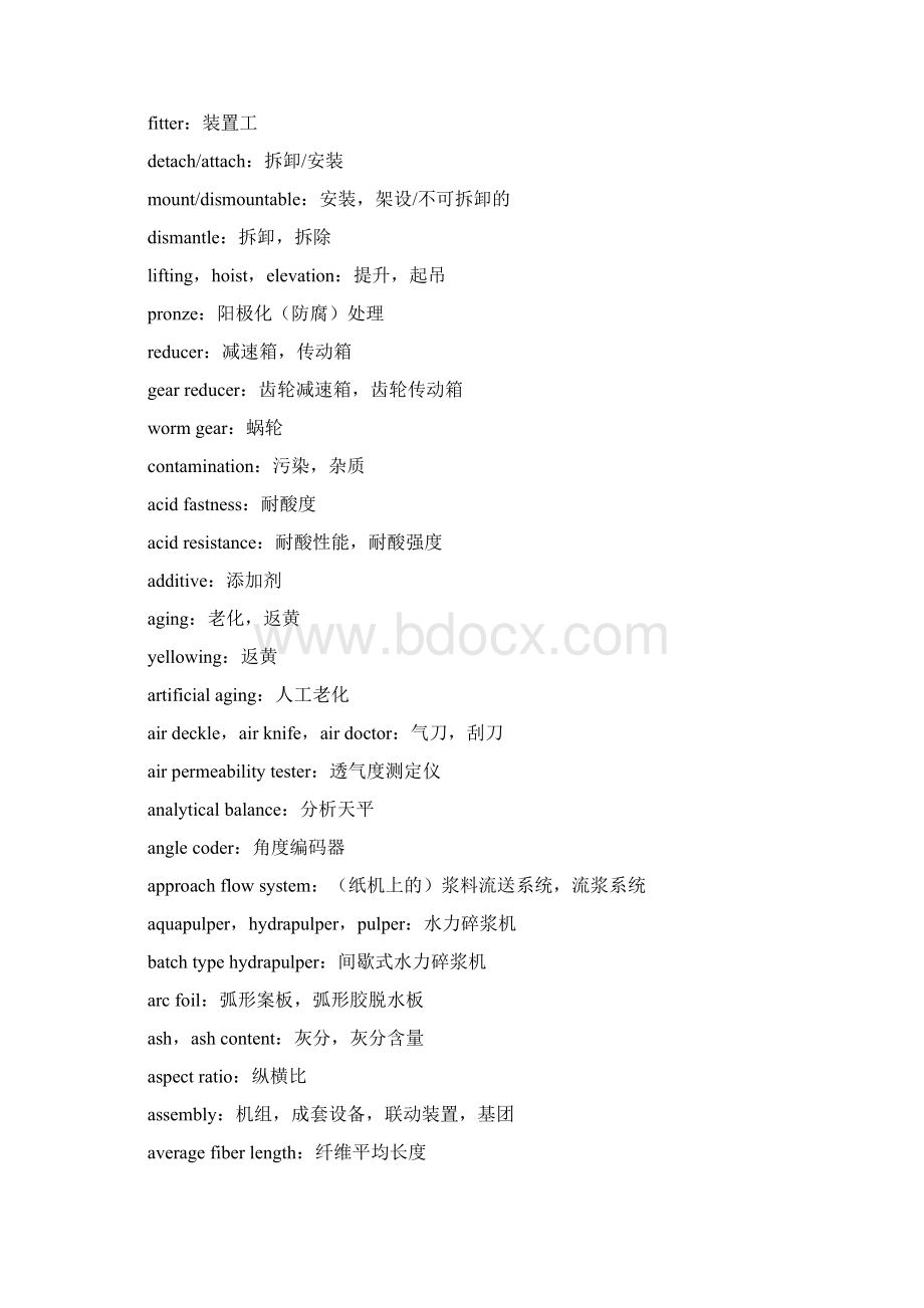 造纸专业英文词汇Word格式.docx_第3页