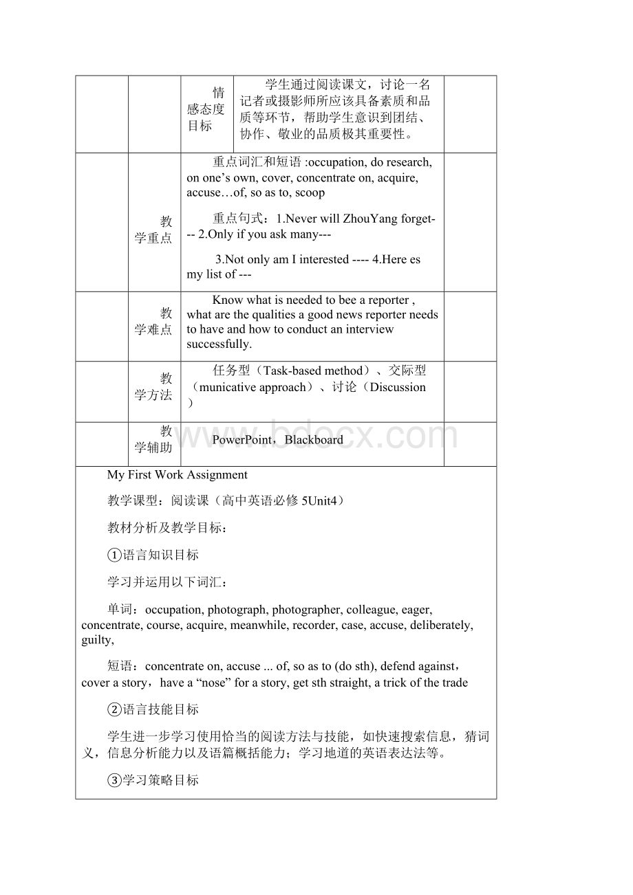 高中英语 阅读课教学教案设计 新人教版必修5.docx_第2页