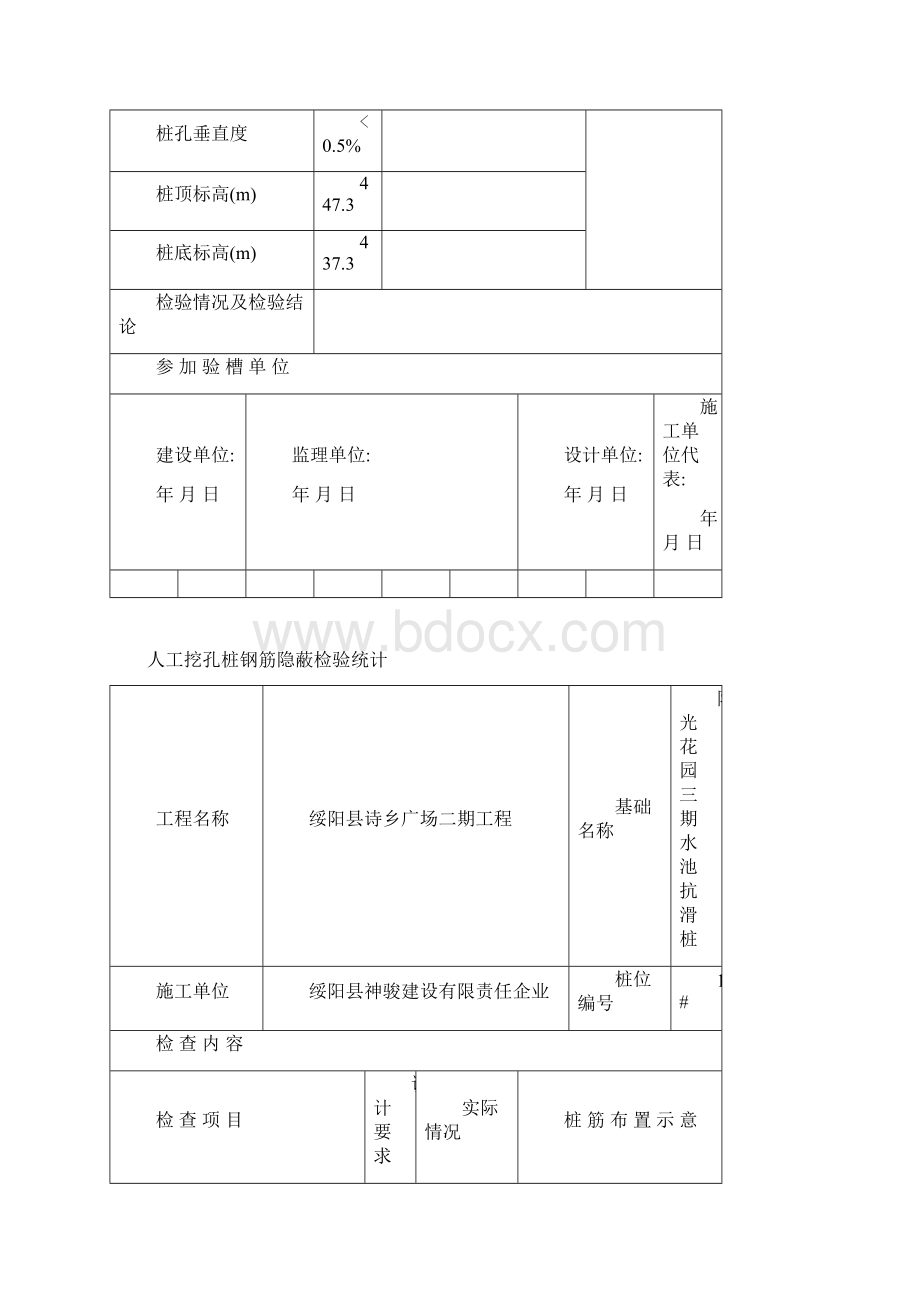 人工挖孔桩记录表格全套模板Word下载.docx_第2页