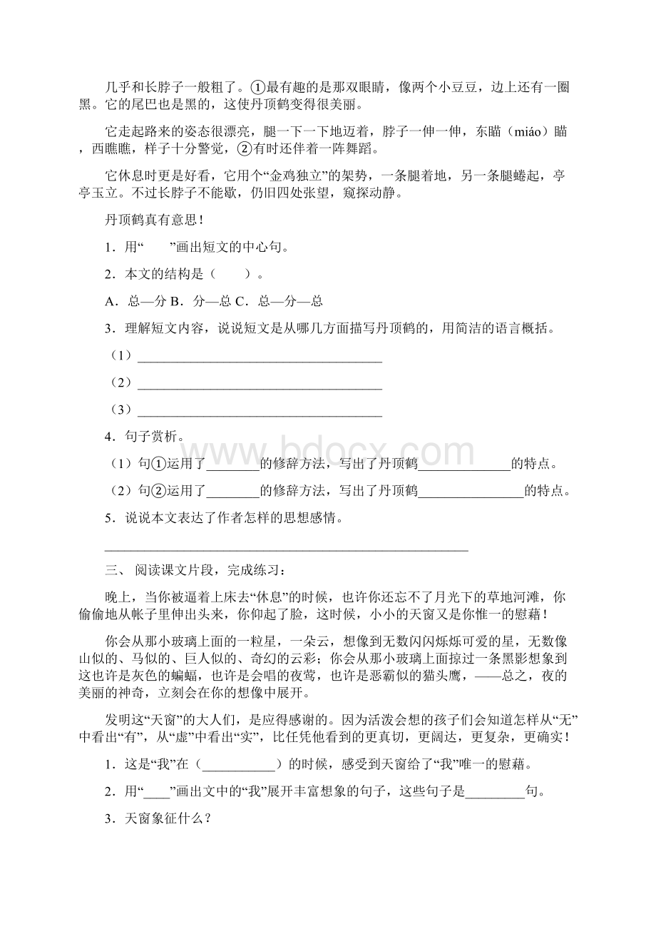 最新苏教版四年级下册语文短文阅读免费.docx_第2页