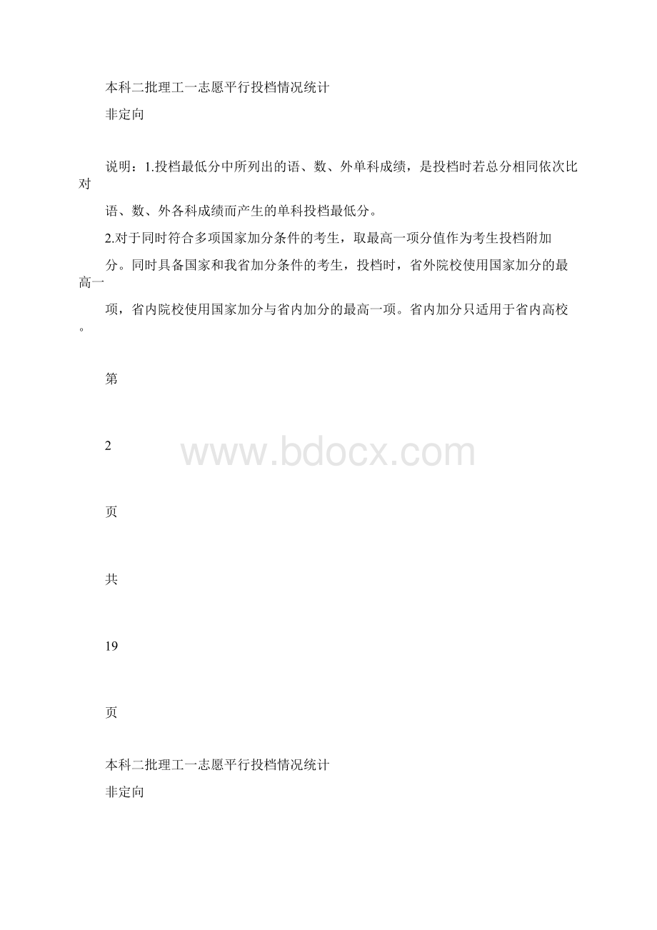 本科二批理工一志愿平行投档情况统计分析.docx_第2页