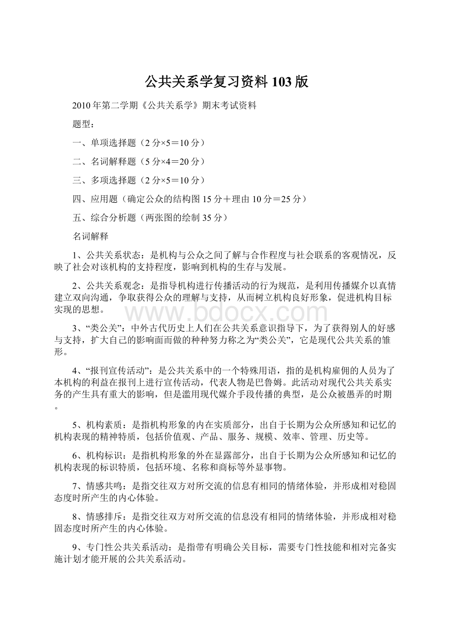 公共关系学复习资料103版.docx