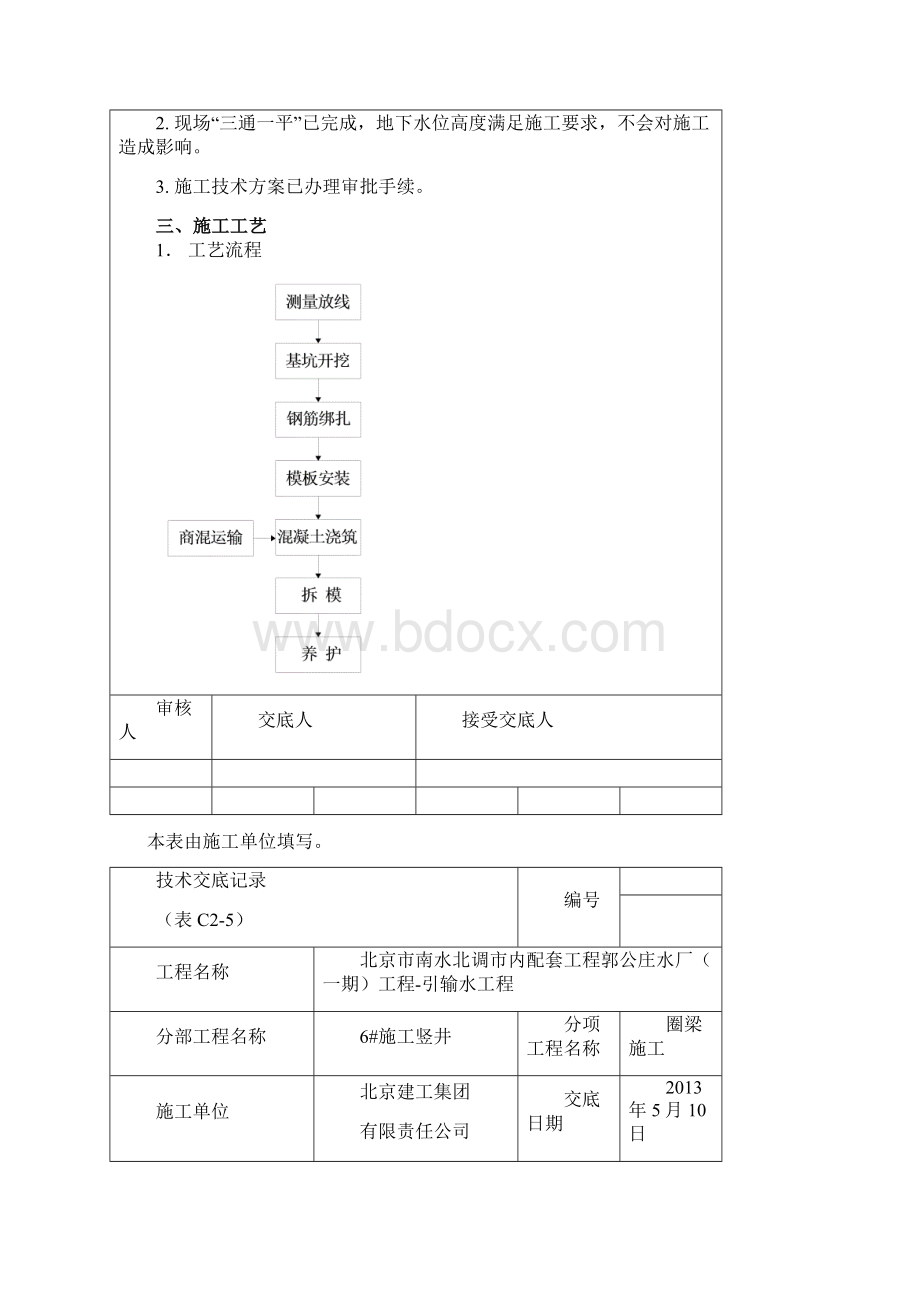 6#施工竖井圈梁施工交底记录Word文档格式.docx_第3页