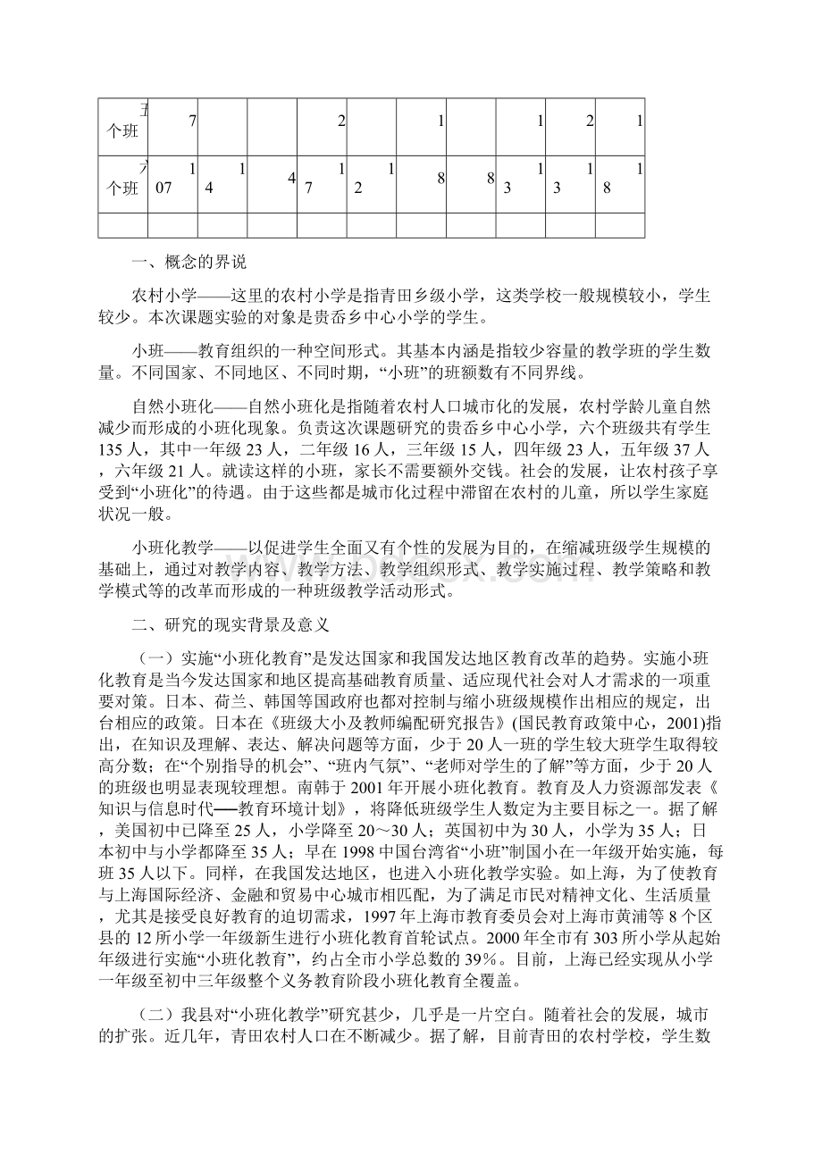 农村小学自然小班化后的教学实践研究文档格式.docx_第2页