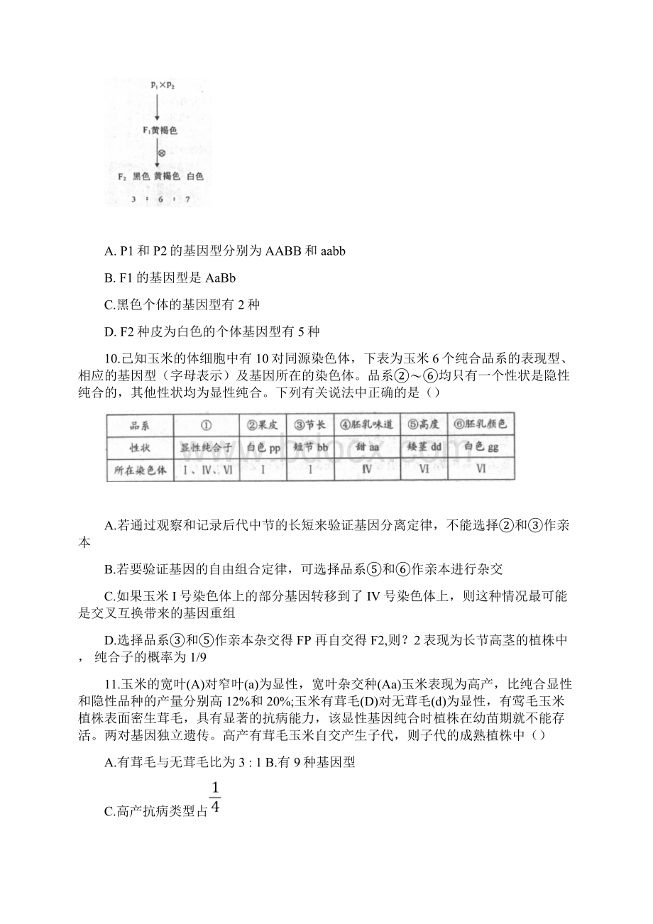 河南省豫西名校学年高二生物上学期第一次联考试题.docx_第3页