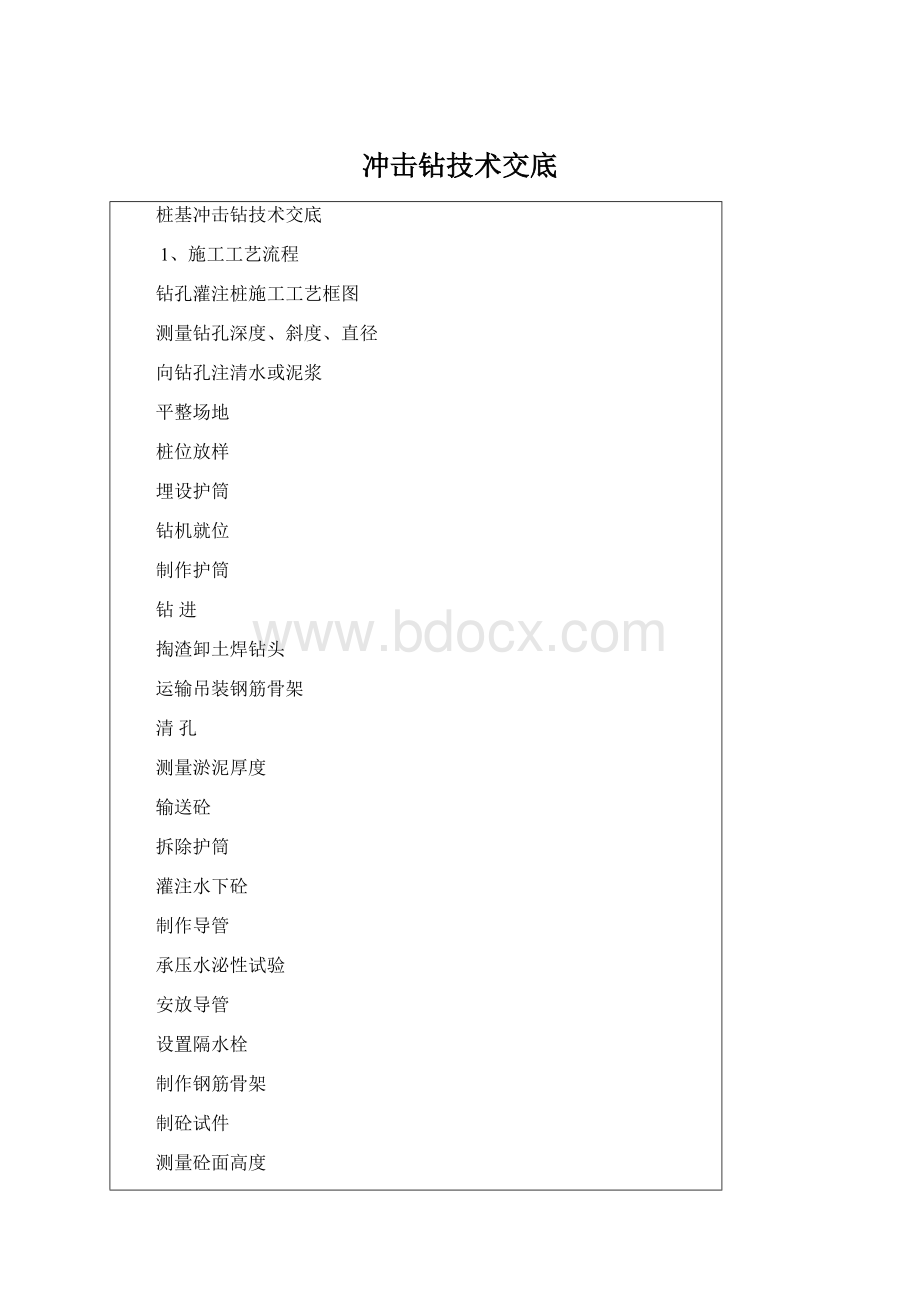 冲击钻技术交底文档格式.docx