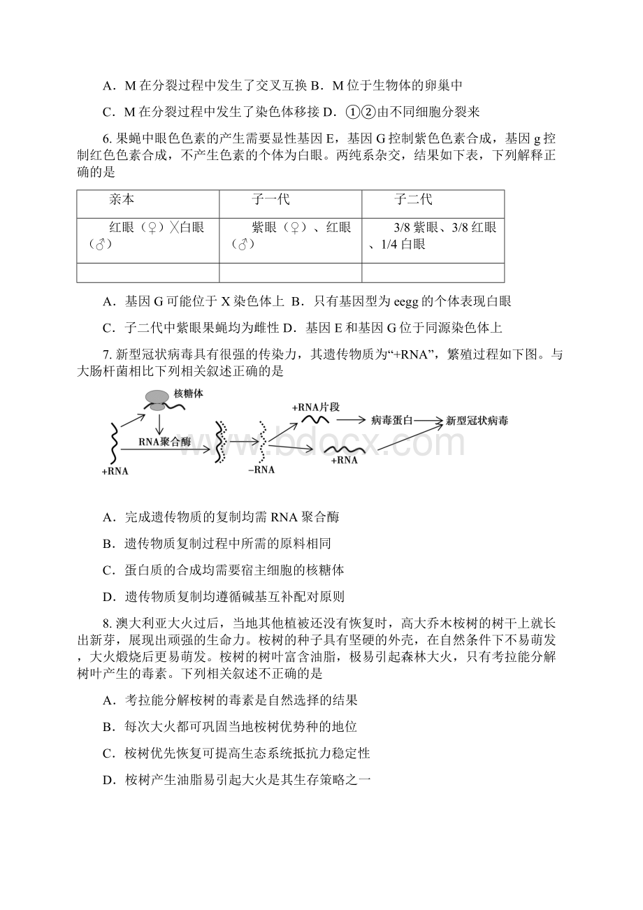 北京市顺义区届高三二模生物试题 Word版含答案Word文档下载推荐.docx_第3页