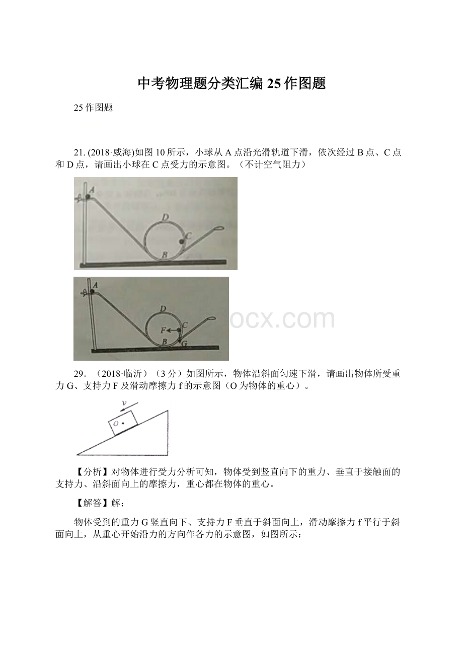 中考物理题分类汇编 25作图题Word下载.docx