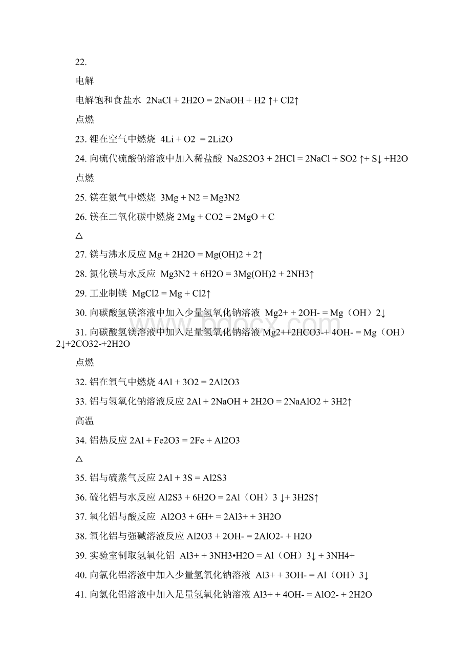 高中化学方程式大总结答案.docx_第2页