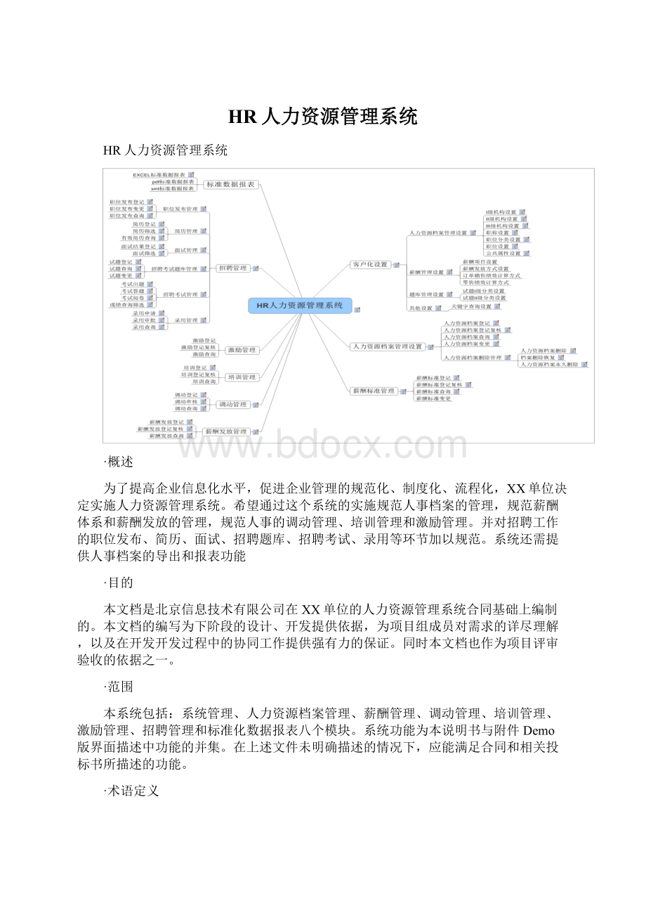 HR人力资源管理系统Word格式文档下载.docx