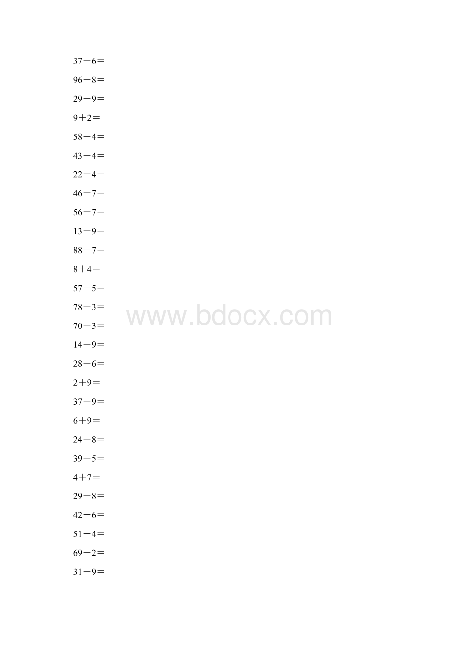 100以内口算训练题进退位加减混合.docx_第3页