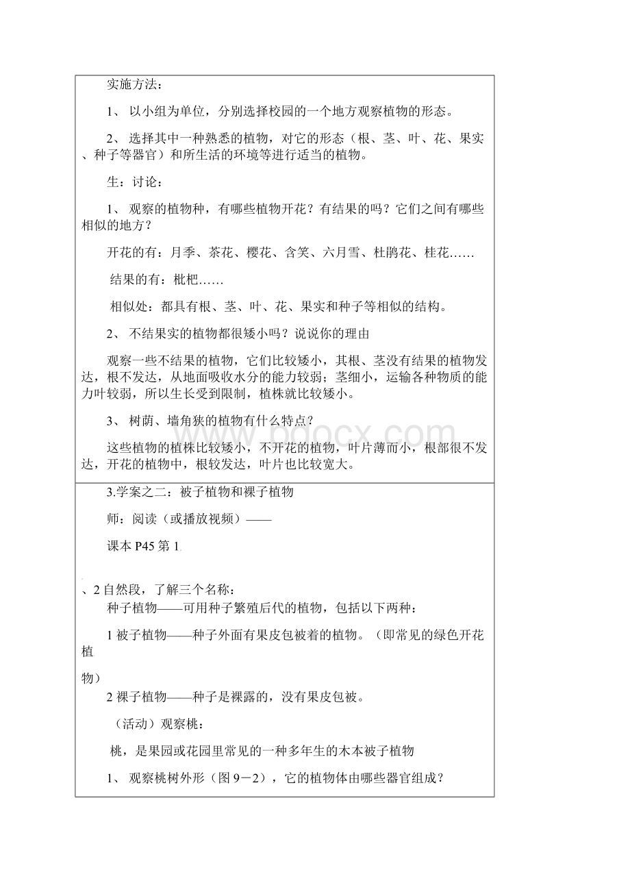 苏科版生物七年级下册91《地面上的植物》优秀教案重点资料doc文档格式.docx_第3页