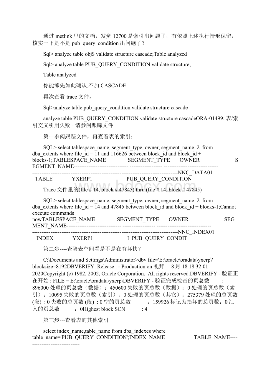 ora00600错误问题的解决文档格式.docx_第2页