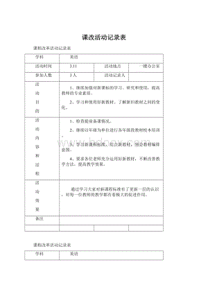 课改活动记录表文档格式.docx